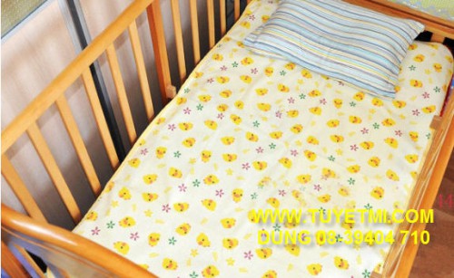 Drap trải cũi chống thấm xuất Nhật 70cm x 120cm