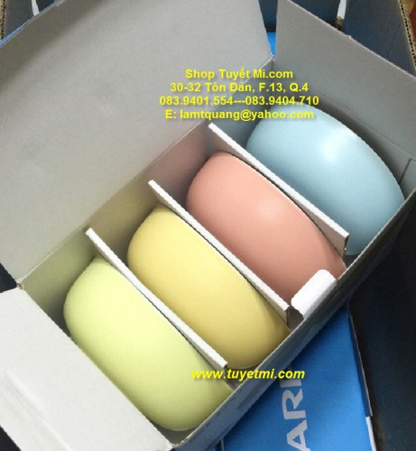 Bộ 4 tô sứ cao cấp sắc màu Sharp Dong Hwa