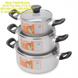 Bộ 3 nồi hợp kim nhôm cao cấp Supor H06011-T1