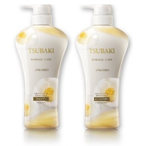 Bộ dầu gội xả Tsubaki Shiseido Damage Care 500ml 2pcs Japan