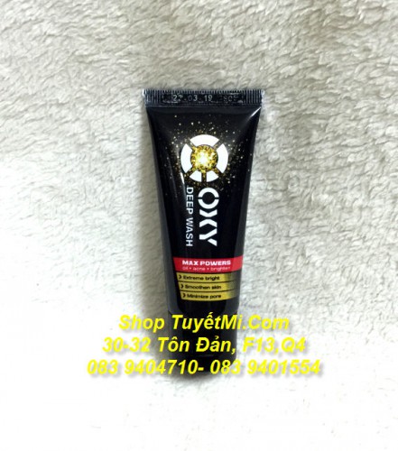 Tuýp kem rửa mặt OXY Deep Wash Rohto 25g