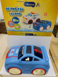 Bé trổ tài lái xe Ôtô cảm ứng thông minh Enfa XANH