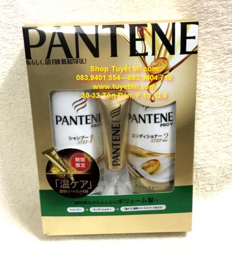 Bộ dầu gội và xả Pantene Japan màu Xanh Lá 450ml 3pcs