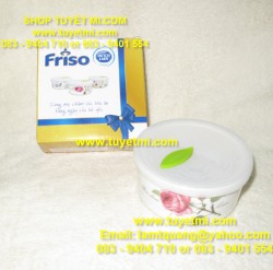 Chén sứ Dong Hwa cao cấp có nắp silicon 10cm
