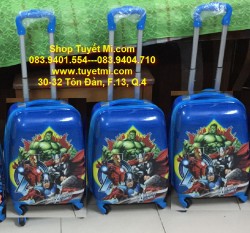Vali nhựa kéo cao cấp cho bé Avengers