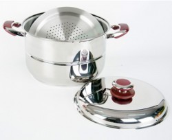 Bộ nồi xửng hấp 32cm 3 đáy Inox 304 cao cấp HappyCook ST-32