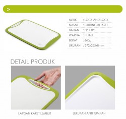 Thớt nhựa kháng khuẩn Lock n Lock Cookplus Anti Microbial loại Belly cỡ M
