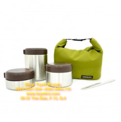 Bộ giftset HOT TANK lunch box Lock n Lock LHC8025SLV cao cấp