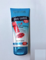 Gel rửa mặt ngăn ngừa mụn 3in1 Eveline Pure Control SOS 200ml