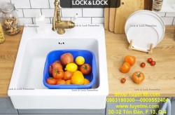 Thau nhựa cao cấp Lock & Lock có van thoát nước ITALIA