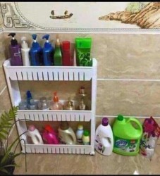 Kệ để đồ chai lọ 3 tầng có bánh xe đa năng tiện dụng