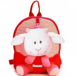 Balo mầm non thú bông Huggies đỏ