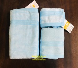 Bộ 3 khăn tre cao cấp Mollis Bamboo XANH DƯƠNG