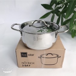 Nồi 3 đáy Inox Five Star 20cm