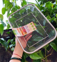 Rổ lưới inox chữ nhật cao cấp