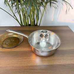 Chảo inox Lunkai sâu lòng 24cm siêu đẹp 