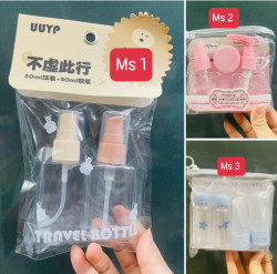 Bộ chiết mỹ phẩm du lịch có túi đựng 