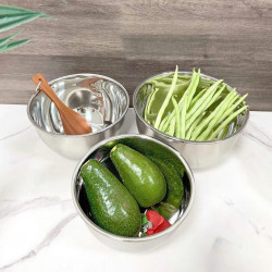 Set 3 thố trộn inox xuất Âu sz 20-22-24cm